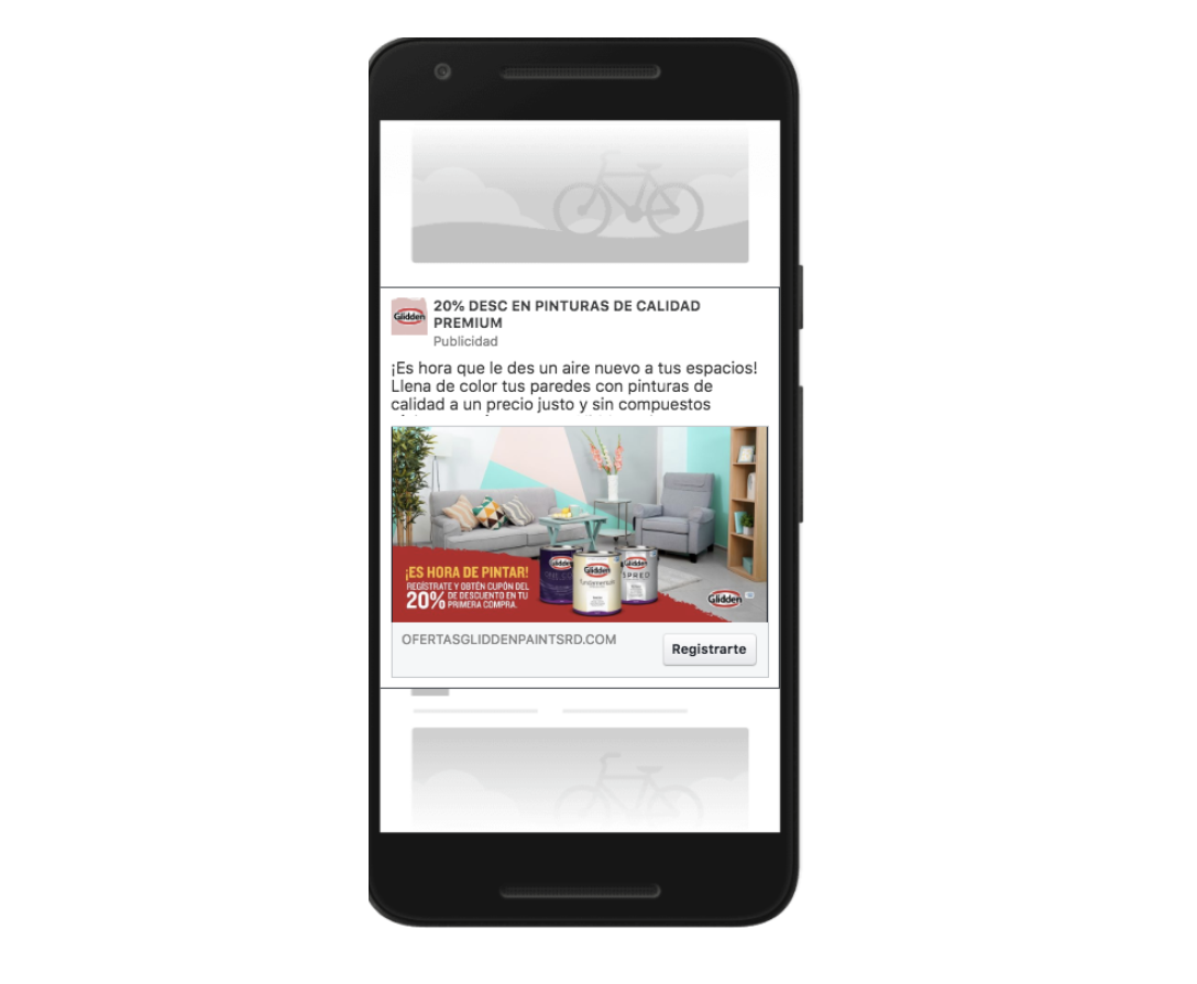 Ejemplo de anuncio Glidden Paints