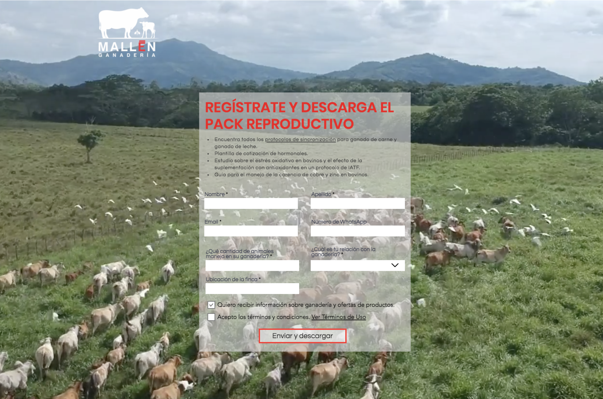 Landing Page Mallen Ganadería